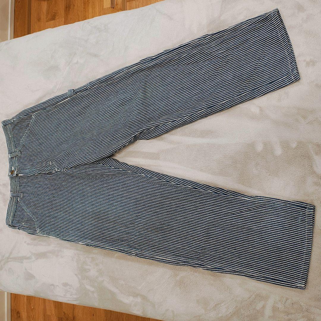美品 スタンレー usa製 ペインターパンツ ワークパンツ ヒッコリーw32