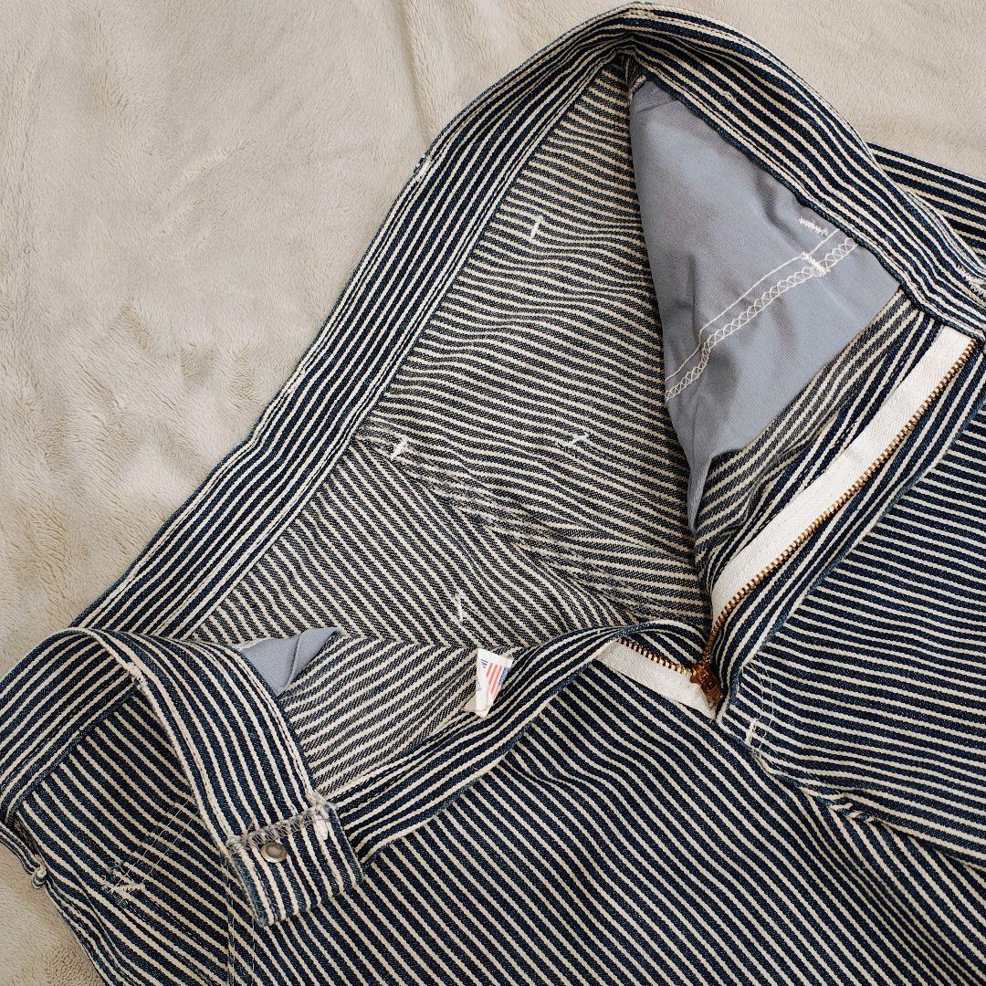 美品 スタンレー usa製 ペインターパンツ ワークパンツ ヒッコリーw32