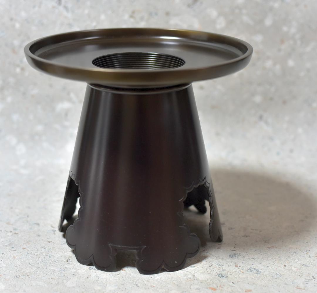 唐銅池坊、御玄猪、薄葉田【極上品】　花入れ　花道