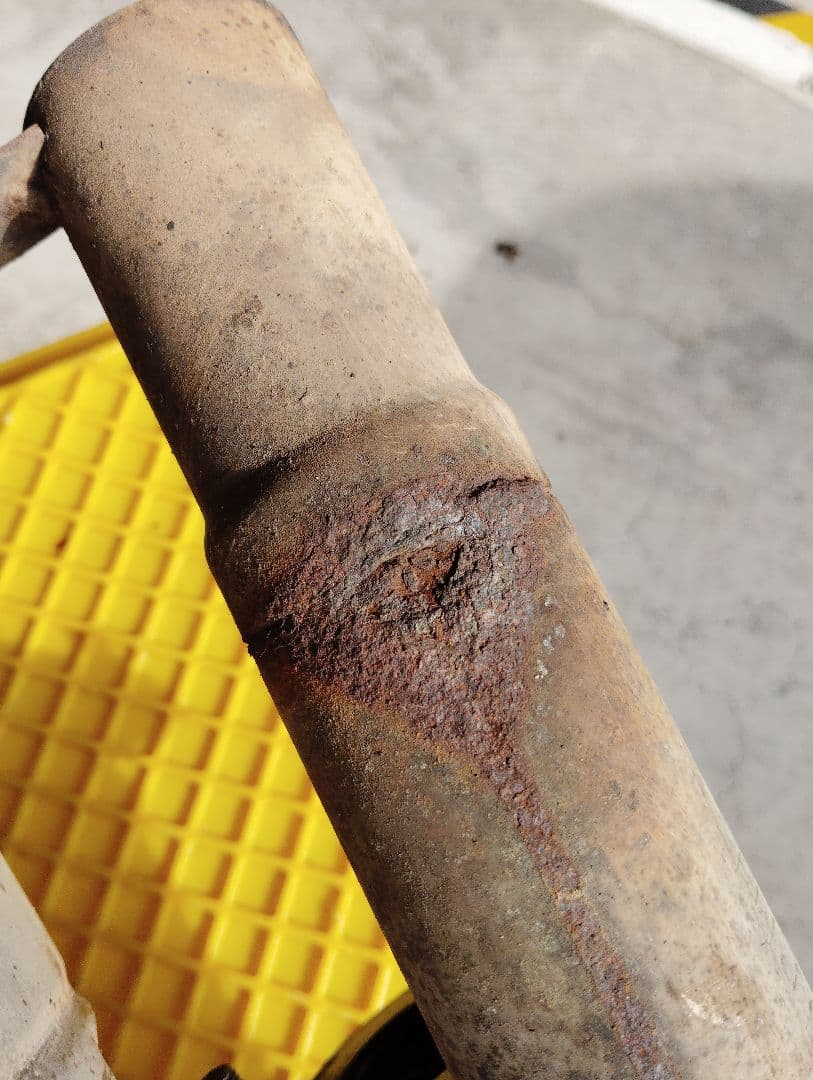 スバルサンバー用リアマフラー一式TV1.TV2用程度良好