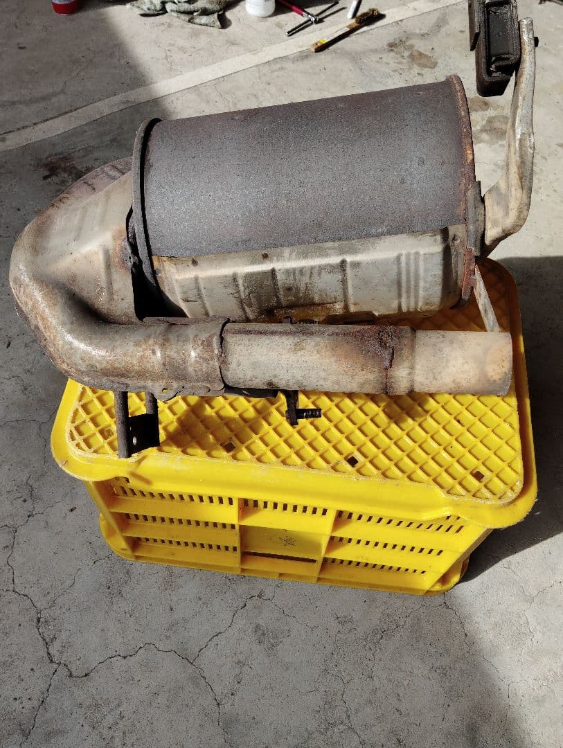 スバルサンバー用リアマフラー一式TV1.TV2用程度良好