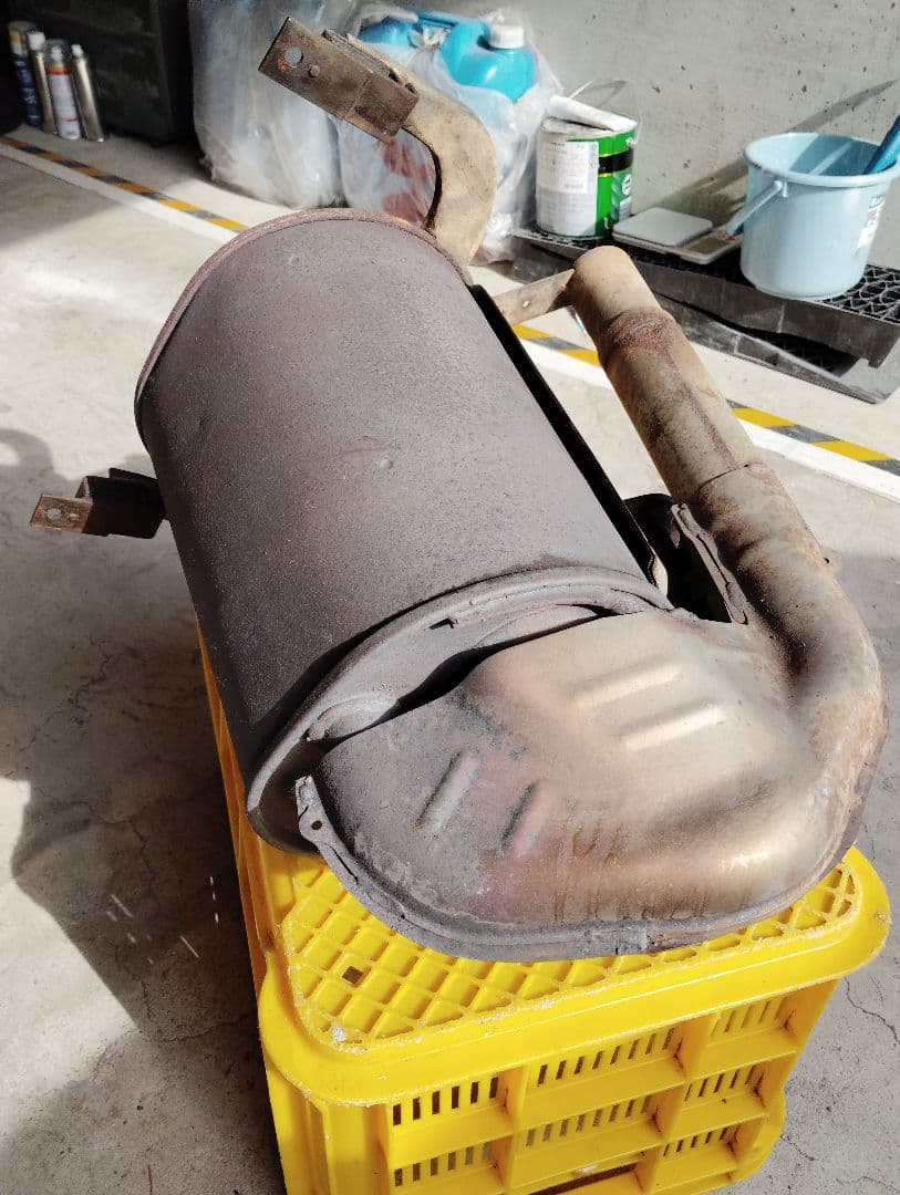 スバルサンバー用リアマフラー一式TV1.TV2用程度良好