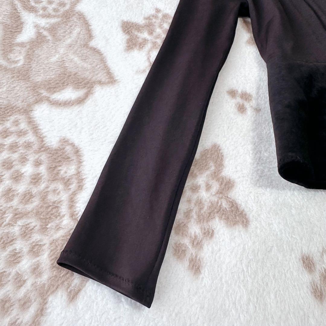 ジャンポールゴルチエ ベロア 切り替え へプラム ジップ トップス ジャケット