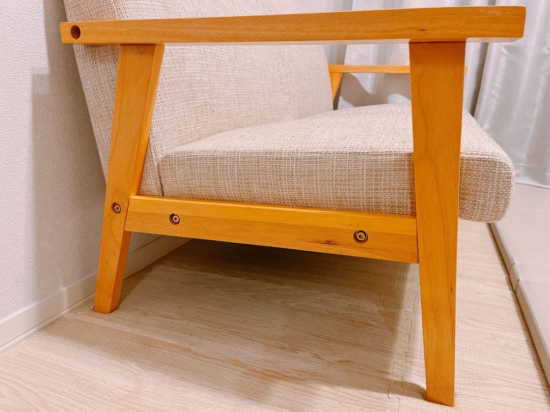 エクレール 2人がけソファ 北欧デザイン木肘ソファ Ecrail