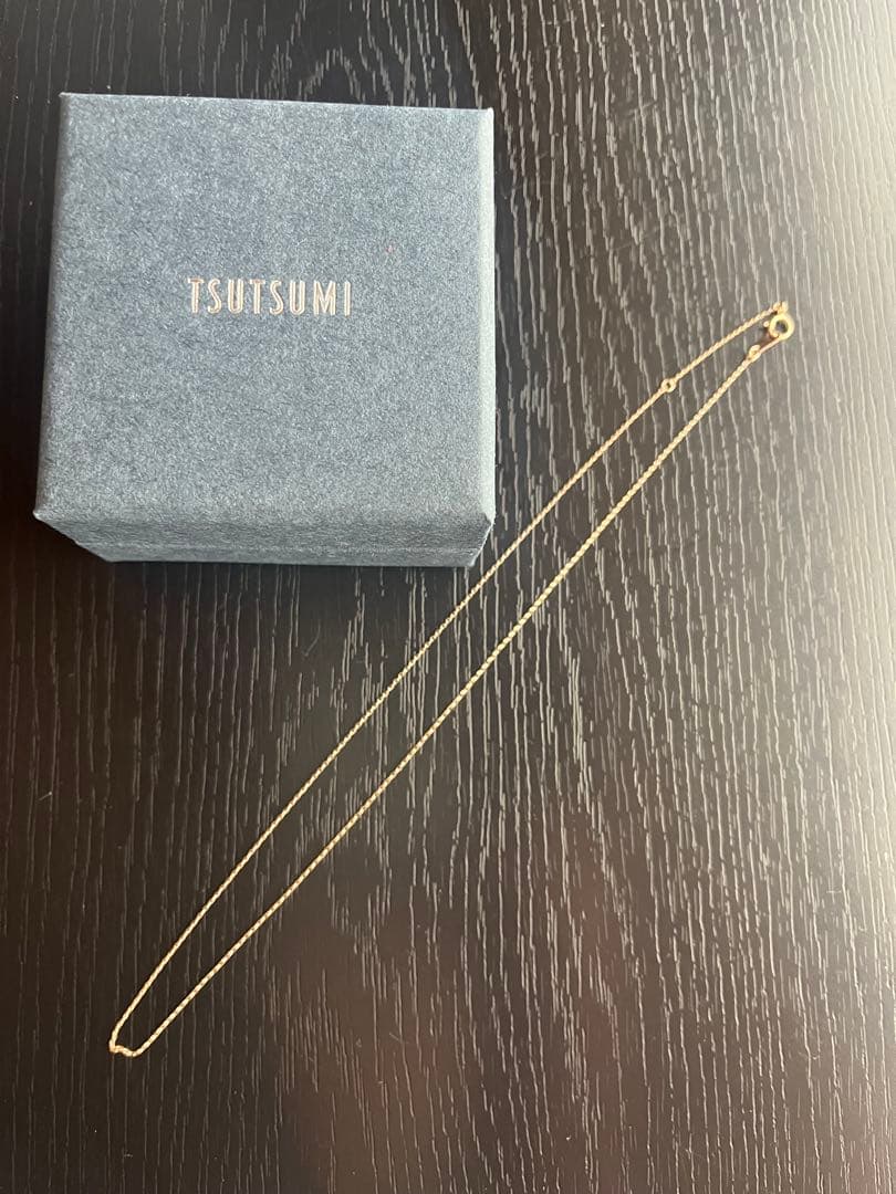 新品ツツミk18ピンクゴールドネックレス40センチ