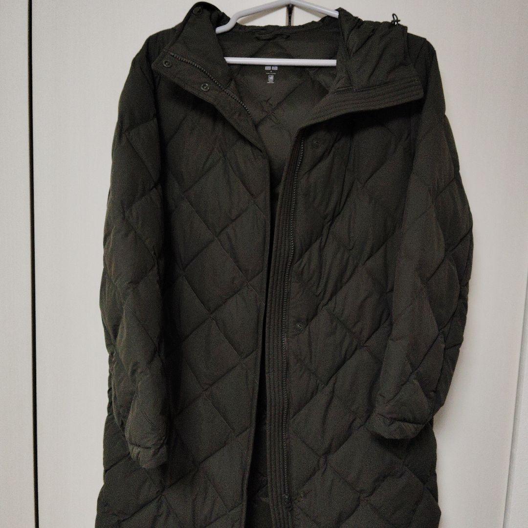 ユニクロ　パフテックロングコート　リラックスフィット　オリーブ　Sサイズ