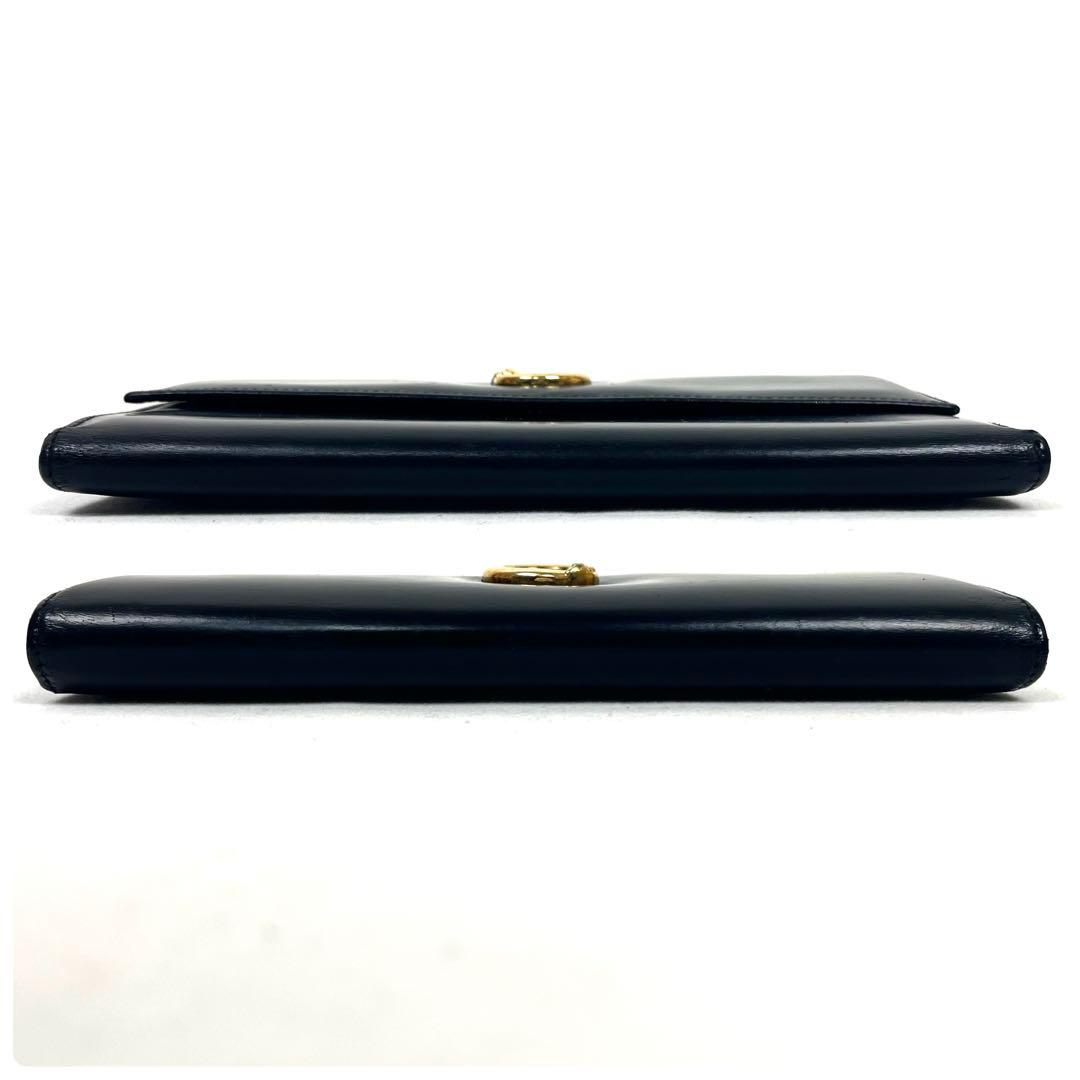 カルティエ　ゴールドパンサー　パンテール　ブラック　ミディアム　長財布　三つ折り