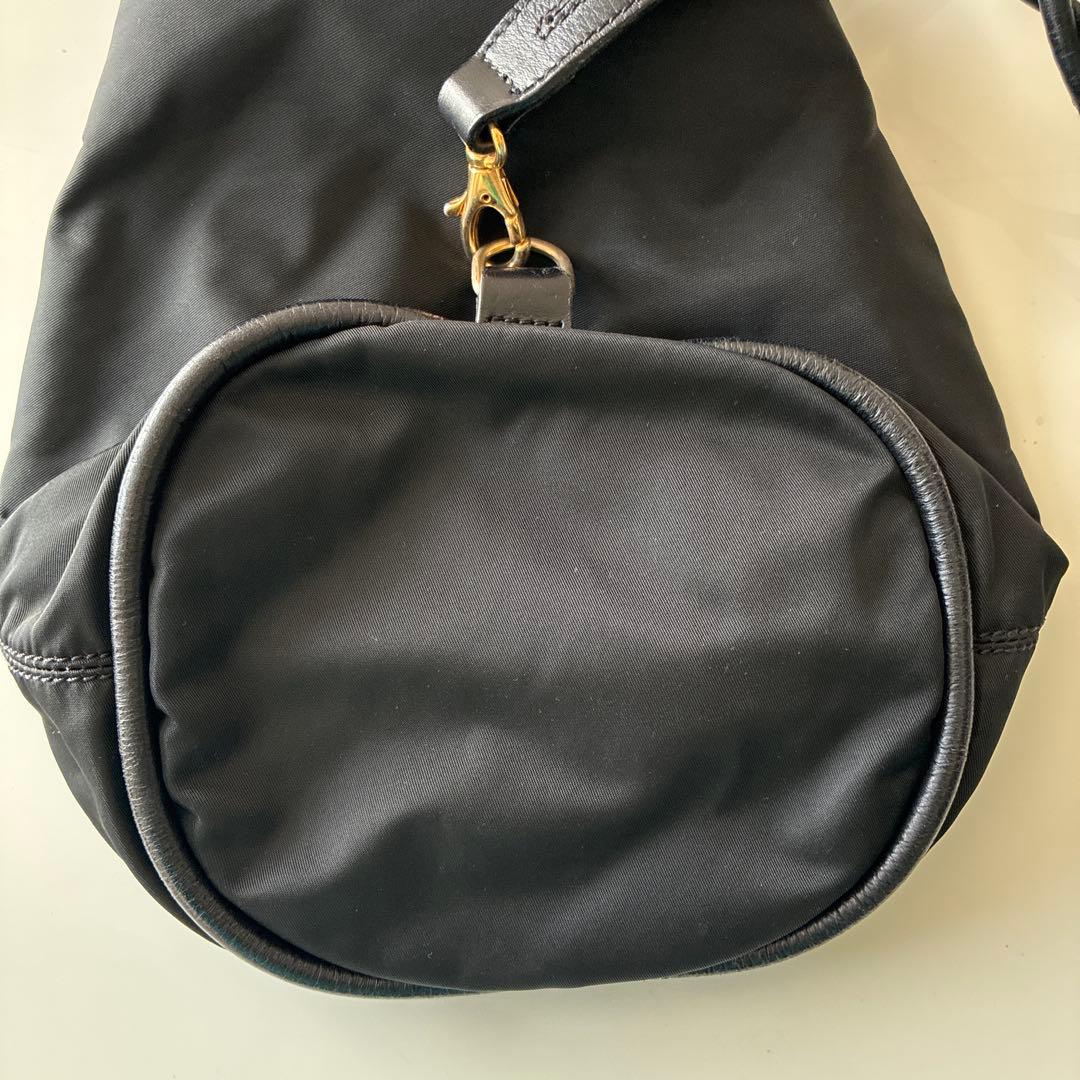 CELINE セリーヌ　黒 ドローストリング ショルダーバッグ