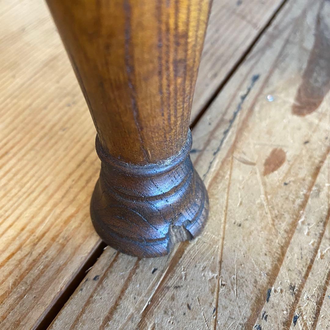 アンティーク ローテーブル ろくろ脚 文机 テレビ台 欅 無垢材 y155