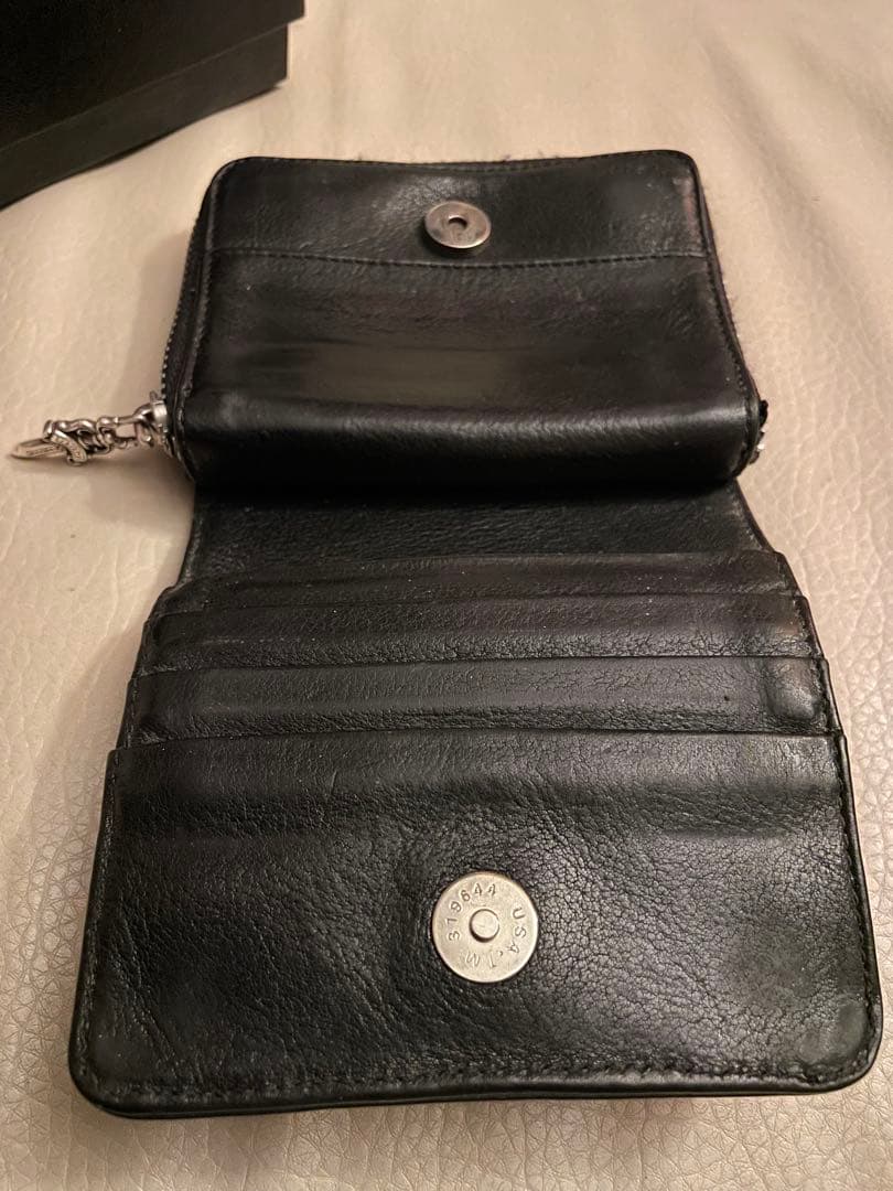 【クロムハーツ】正規品【付属品フルセット】スクエアジップビルウォレット