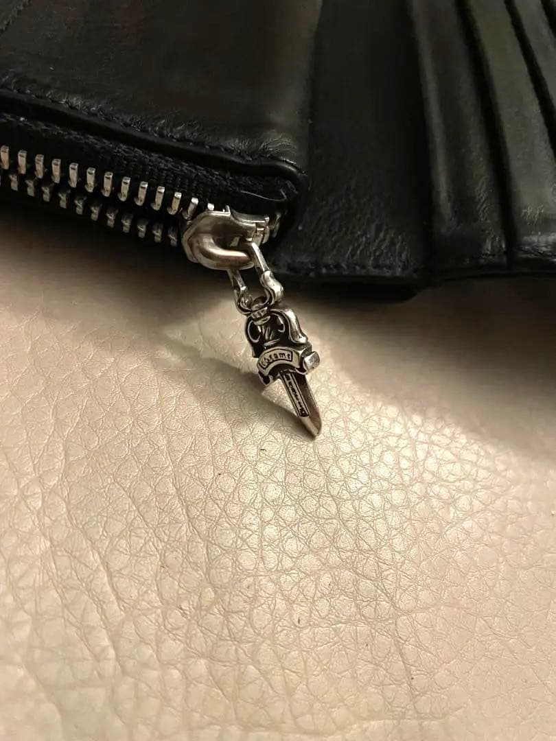 【クロムハーツ】正規品【付属品フルセット】スクエアジップビルウォレット