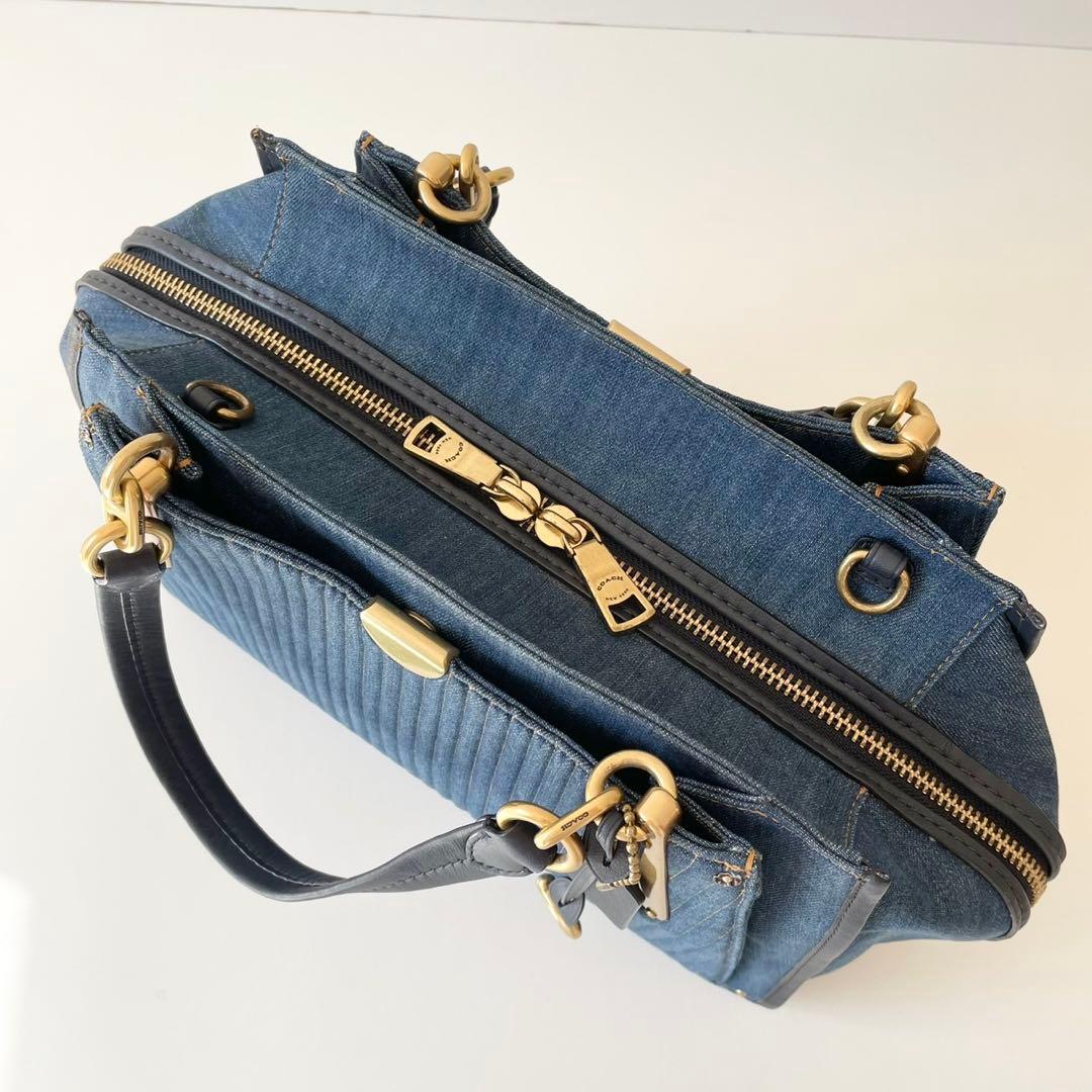 【極美品】COACH ドリーマー トートバッグ デニム ローズ A4