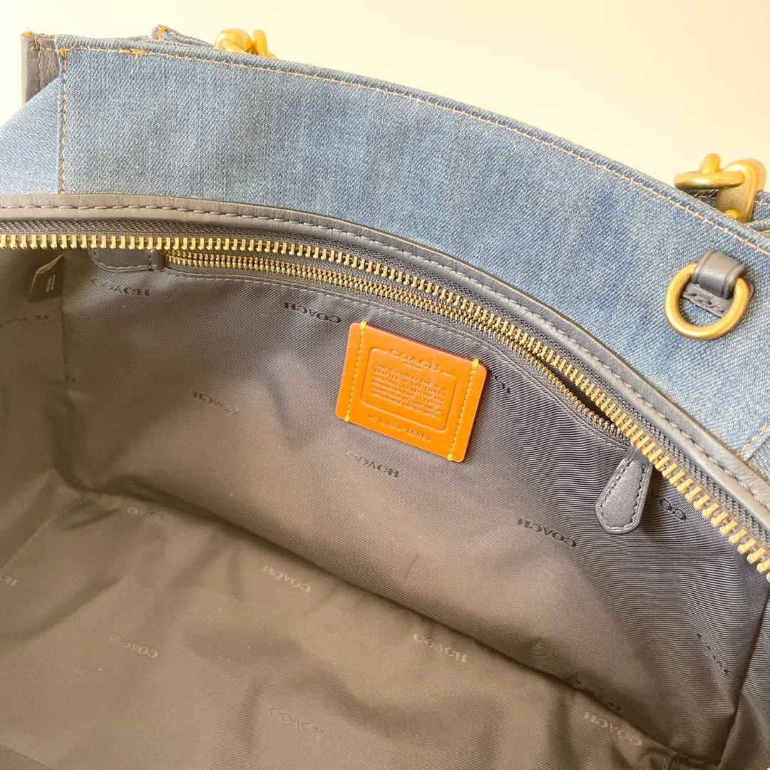 【極美品】COACH ドリーマー トートバッグ デニム ローズ A4