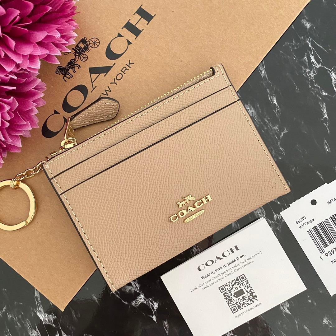 ❤︎ 新品 COACH コーチ ケース 小銭入れ ベージュ