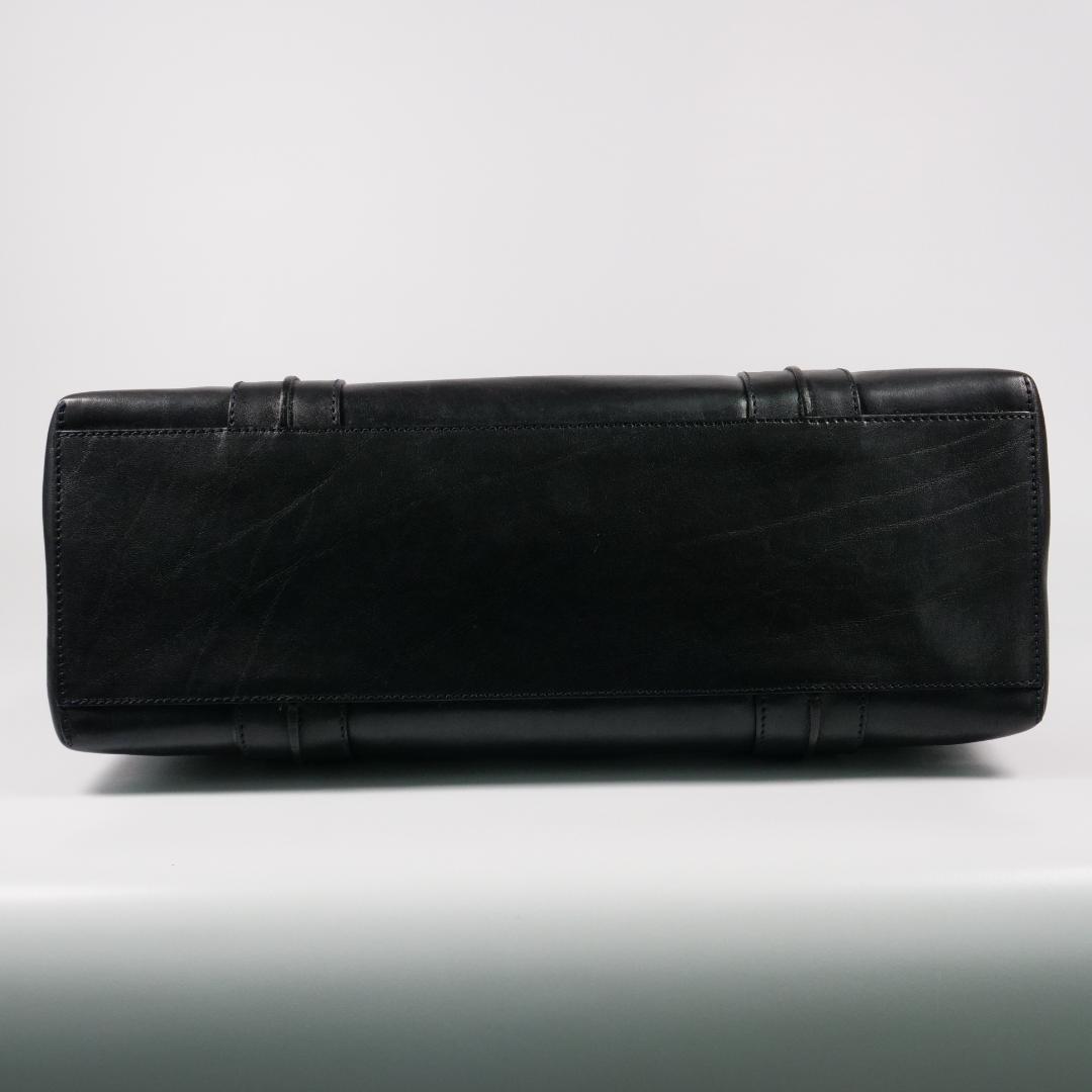 美品✨ ヒロフ ハンドバッグ トートバッグ レザー Hロゴ ダークネイビー