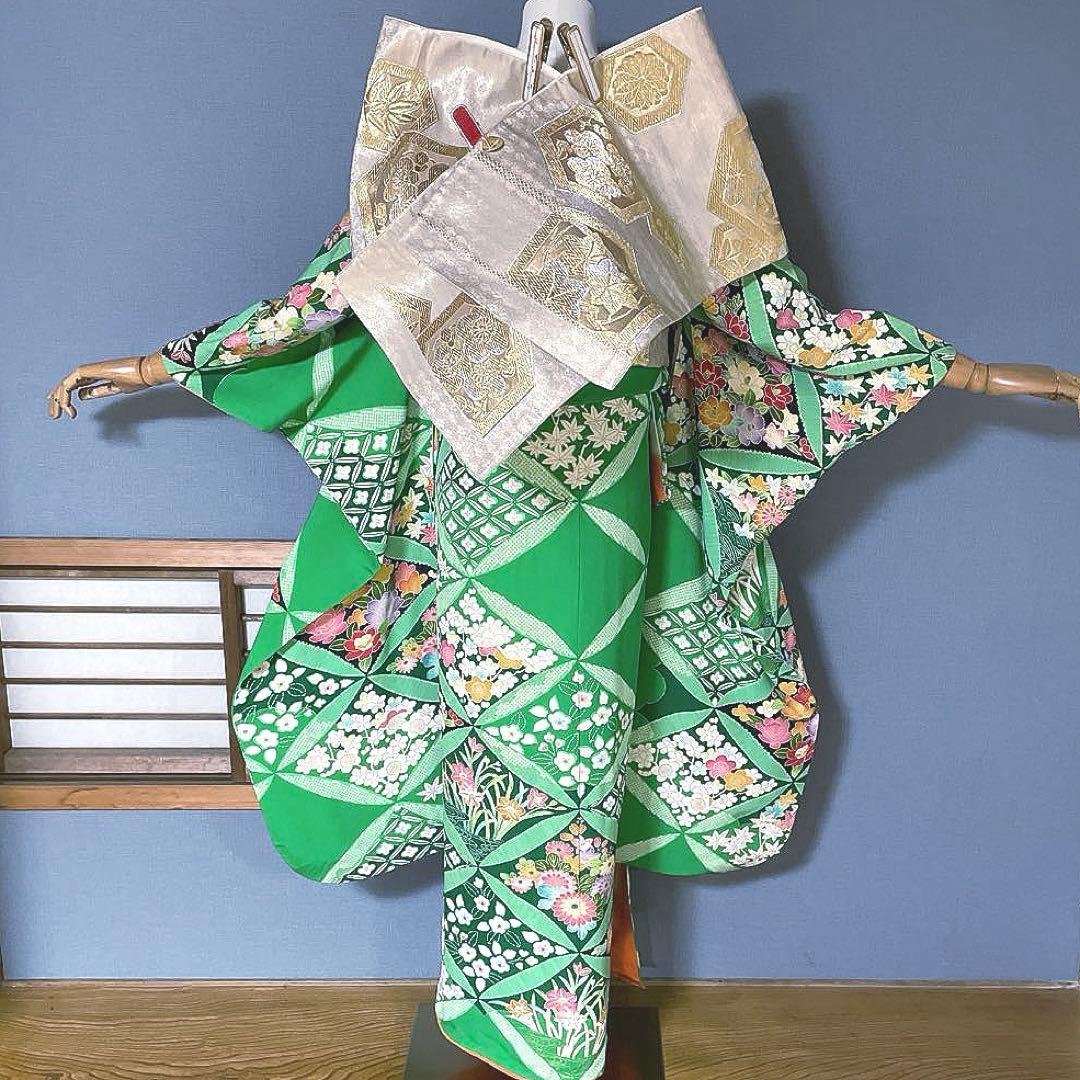 振袖フルセット　手描き友禅　吉祥紋様　成人式振袖　振袖　成人式