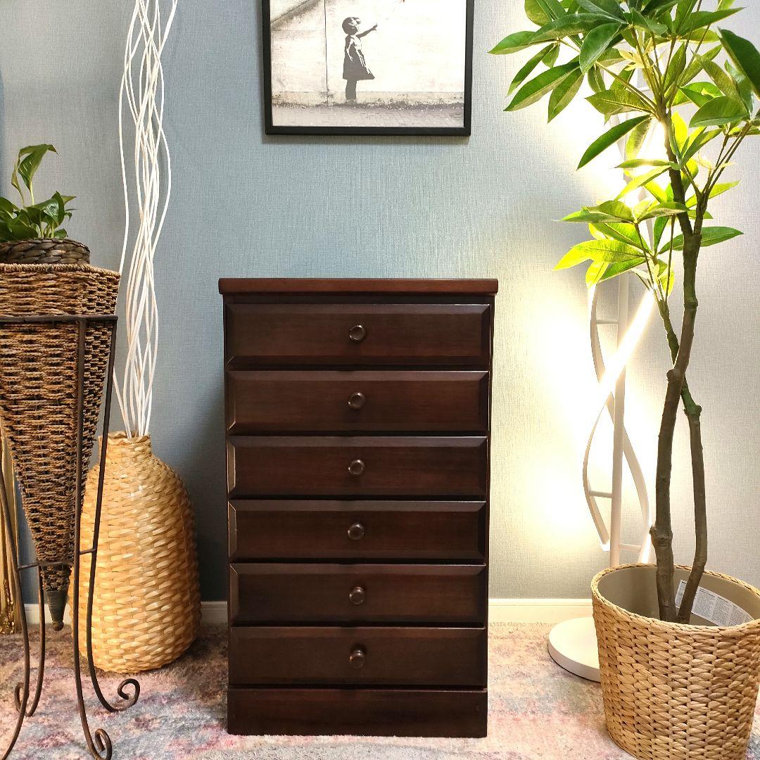 【ヴィンテージ】日本民芸 6段チェスト 国産民芸家具
