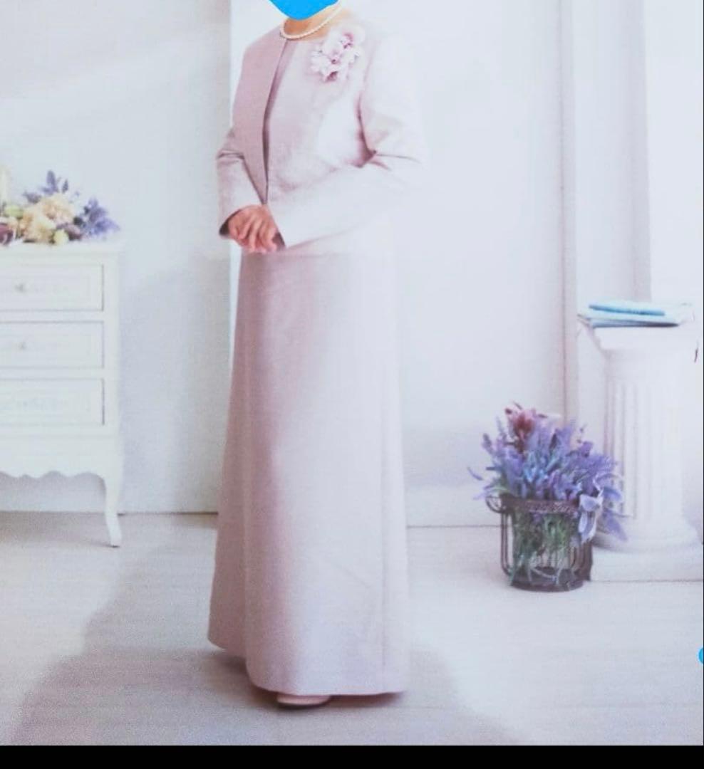 フォーマルロングワンピースと上着コサージュ