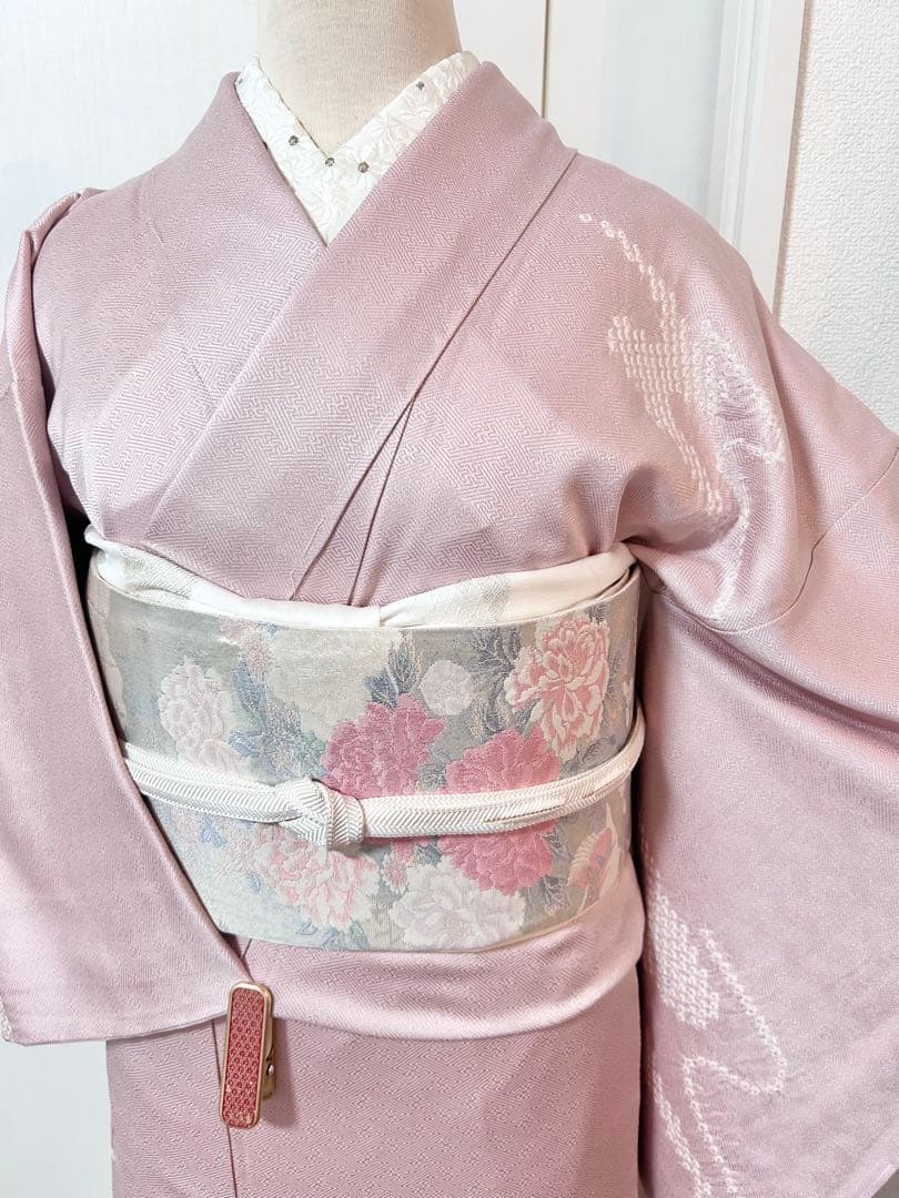 美品　未使用　しつけ糸付き　正絹訪問着　フルセット4点　卒業式　入学式　お宮参り