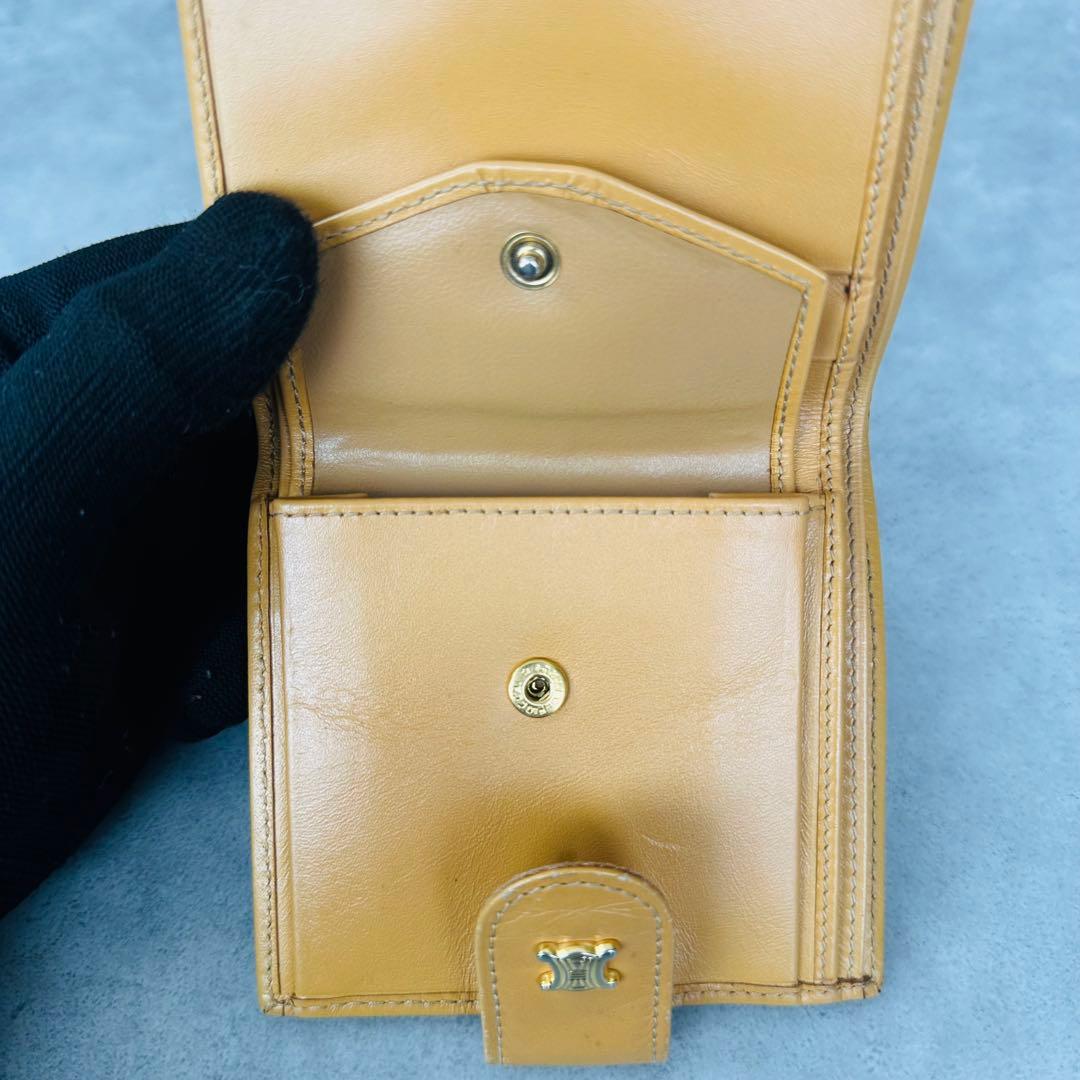 Vintage CELINE トリオンフ　マカダム柄　二つ折り財布