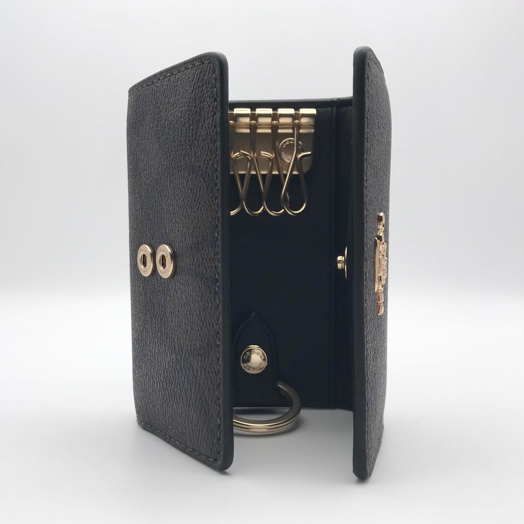 COACH 大人気！！ ファイブリング キーケース シグネチャー ブラウン 新品