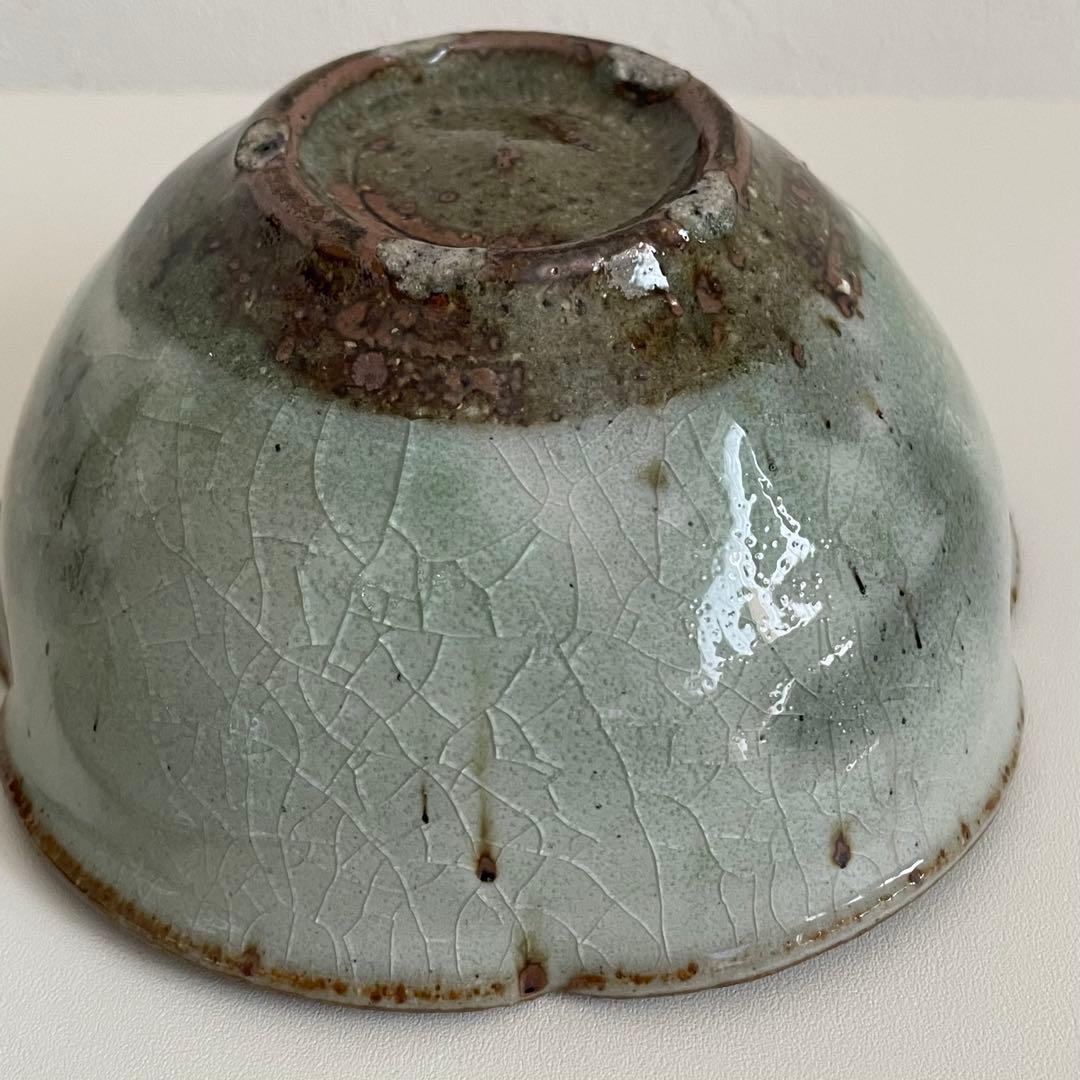 川口武亮　緑灰輪花小鉢　2個セット