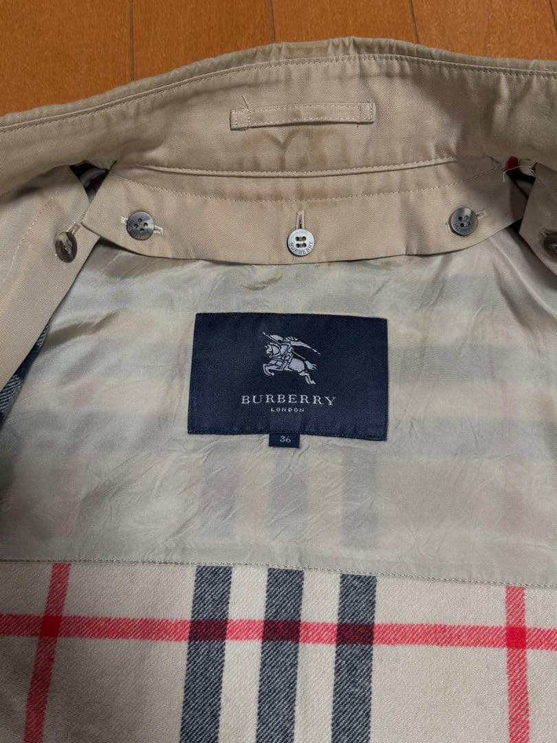 バーバリー　ベージュ ダブルブレスト トレンチコート