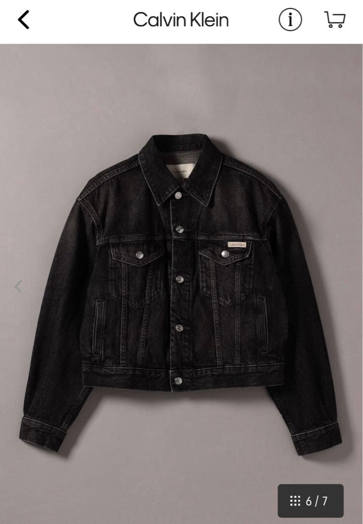   90s ブラックデニムジャケット XS