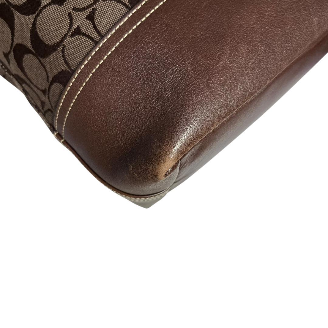 コーチ　coach ワンショルダーバッグ　シグネチャー　ブラウン　肩掛け