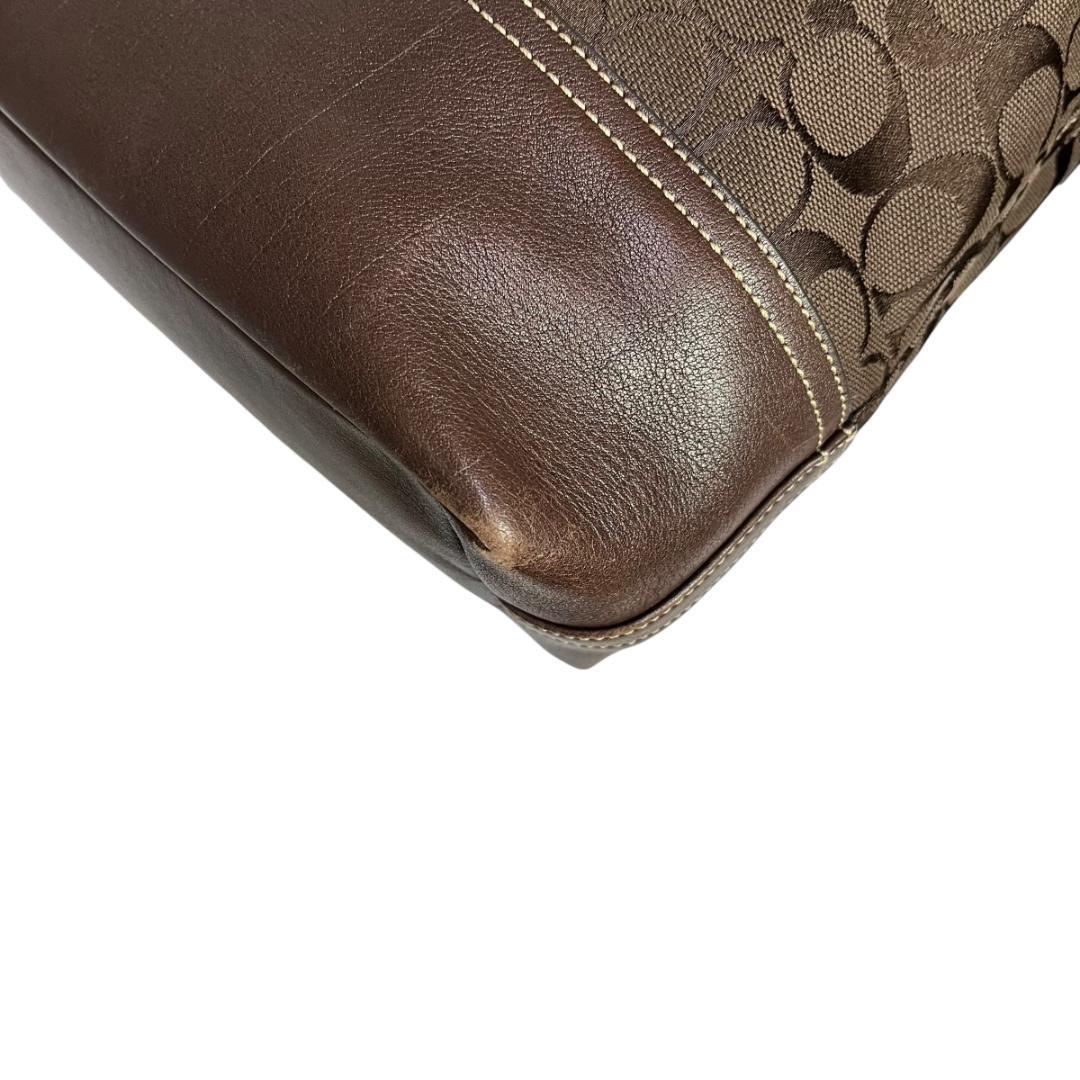コーチ　coach ワンショルダーバッグ　シグネチャー　ブラウン　肩掛け