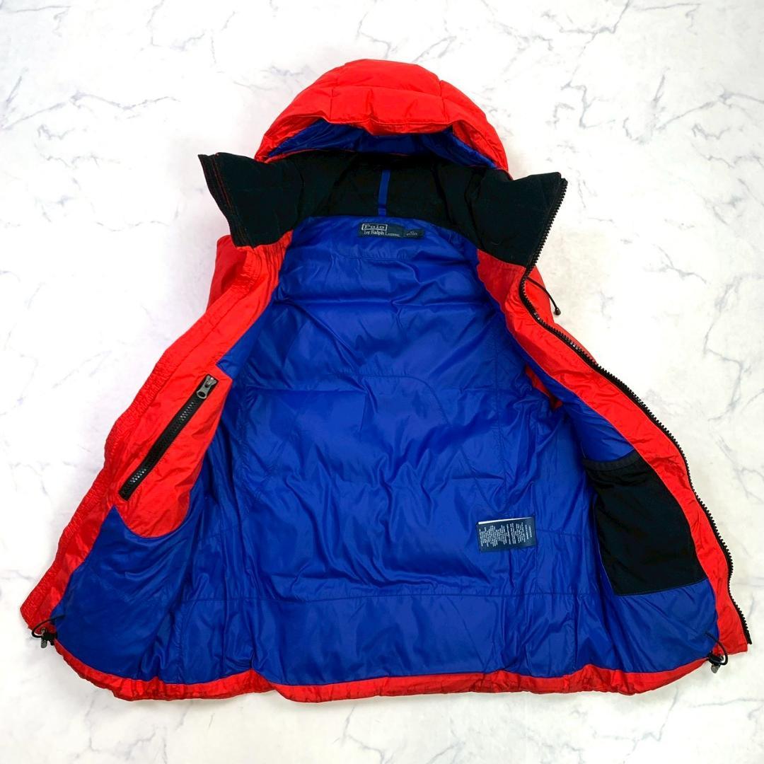ポロラルフローレン ダウンベスト ビッグポニー刺繍 レッド XS　E021