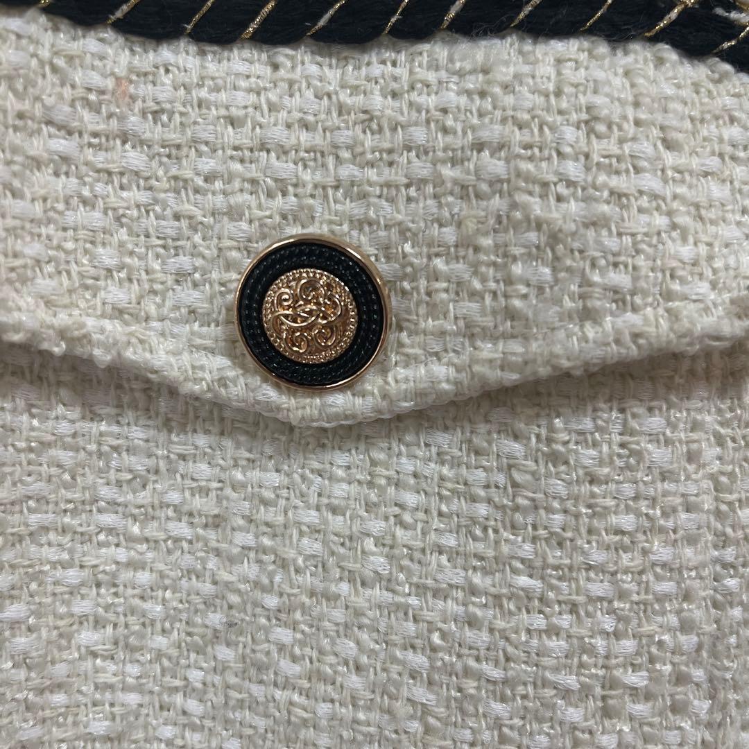 【ALUDE SELECT】 tweed jacket white