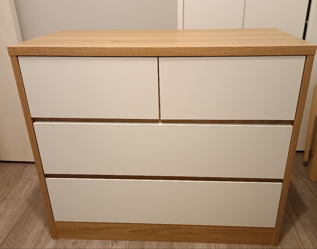 ※大きい傷有り※ リノア チェスト ホワイト ナチュラル 北欧