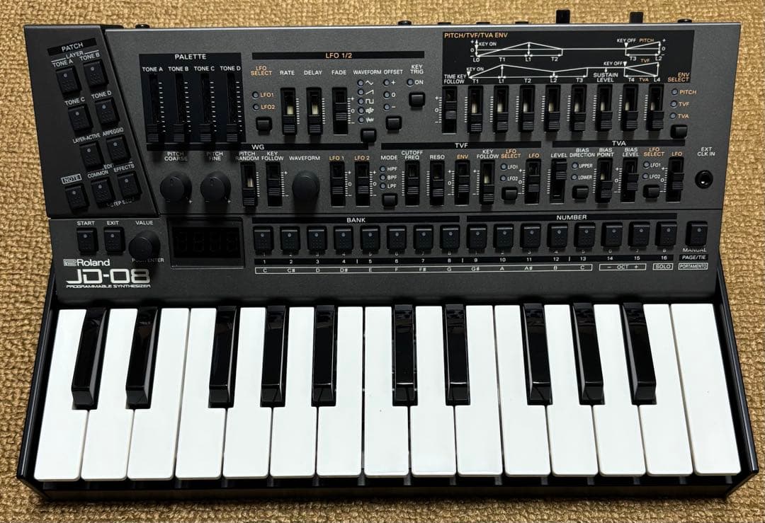 完全動作美品 追加音色あり Roland JD-08 + K-25M