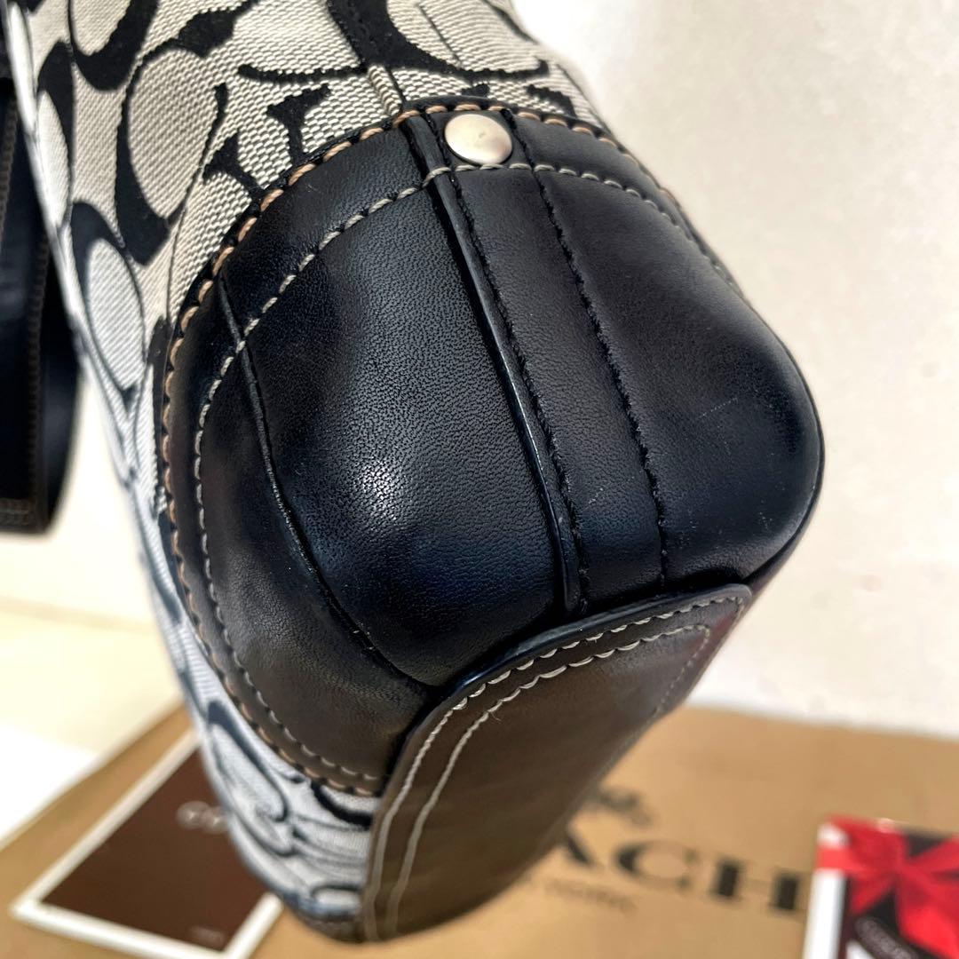 COACH‼️未使用状態(^^)BLACKシグネチャー2WAYショルダー‼️