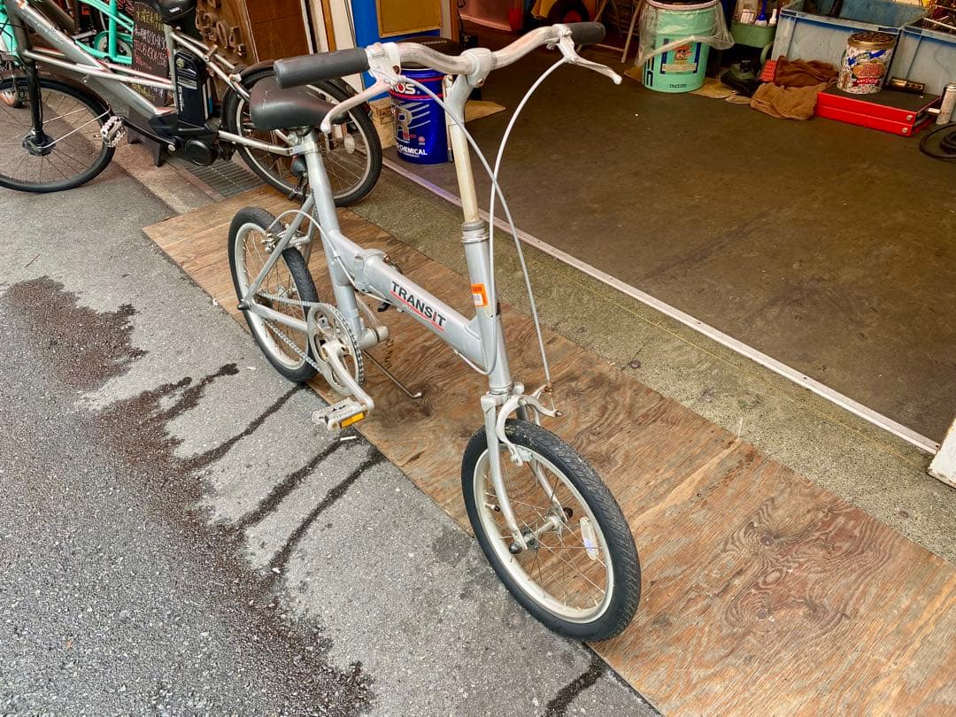 【中古】TRANSIT シルバー 折りたたみ自転車 整備済み