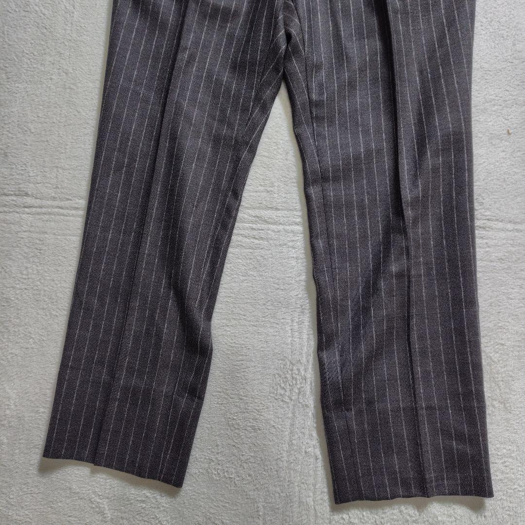 新品　現行　ヒルトン　セットアップ　スーツ　ストライプ　ワンポイント　シルク　L