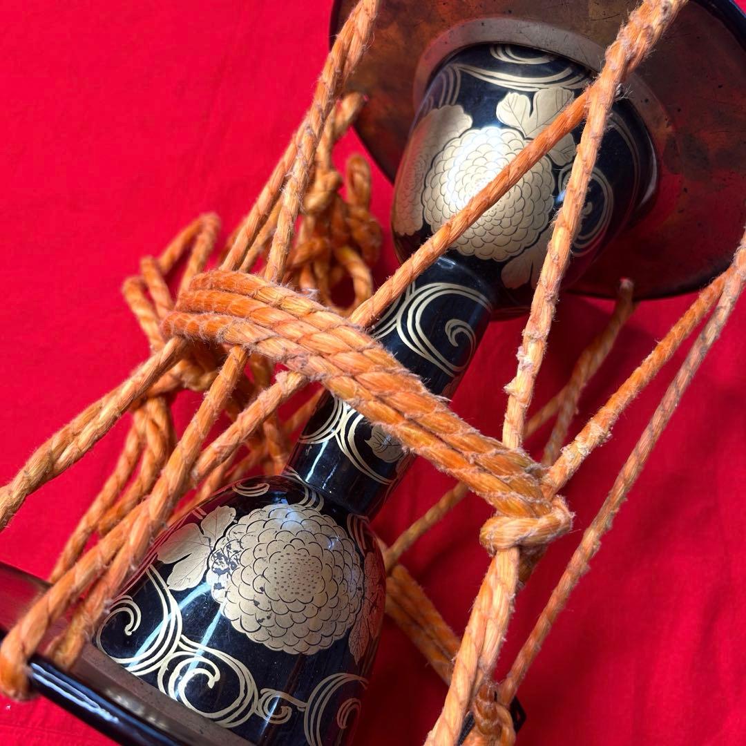 小鼓 蒔絵　本皮　和楽器 打楽器 締太鼓 能 歌舞伎 伝統芸能 雅楽