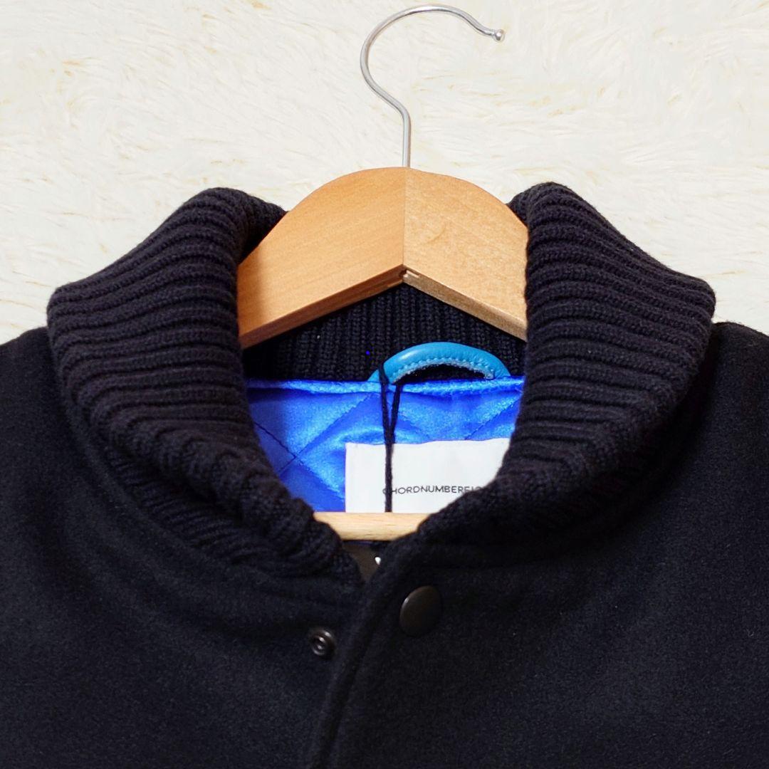 ☆新品☆ コードナンバーエイト【M】スタジャン 牛革 × ウール 黒 × 青