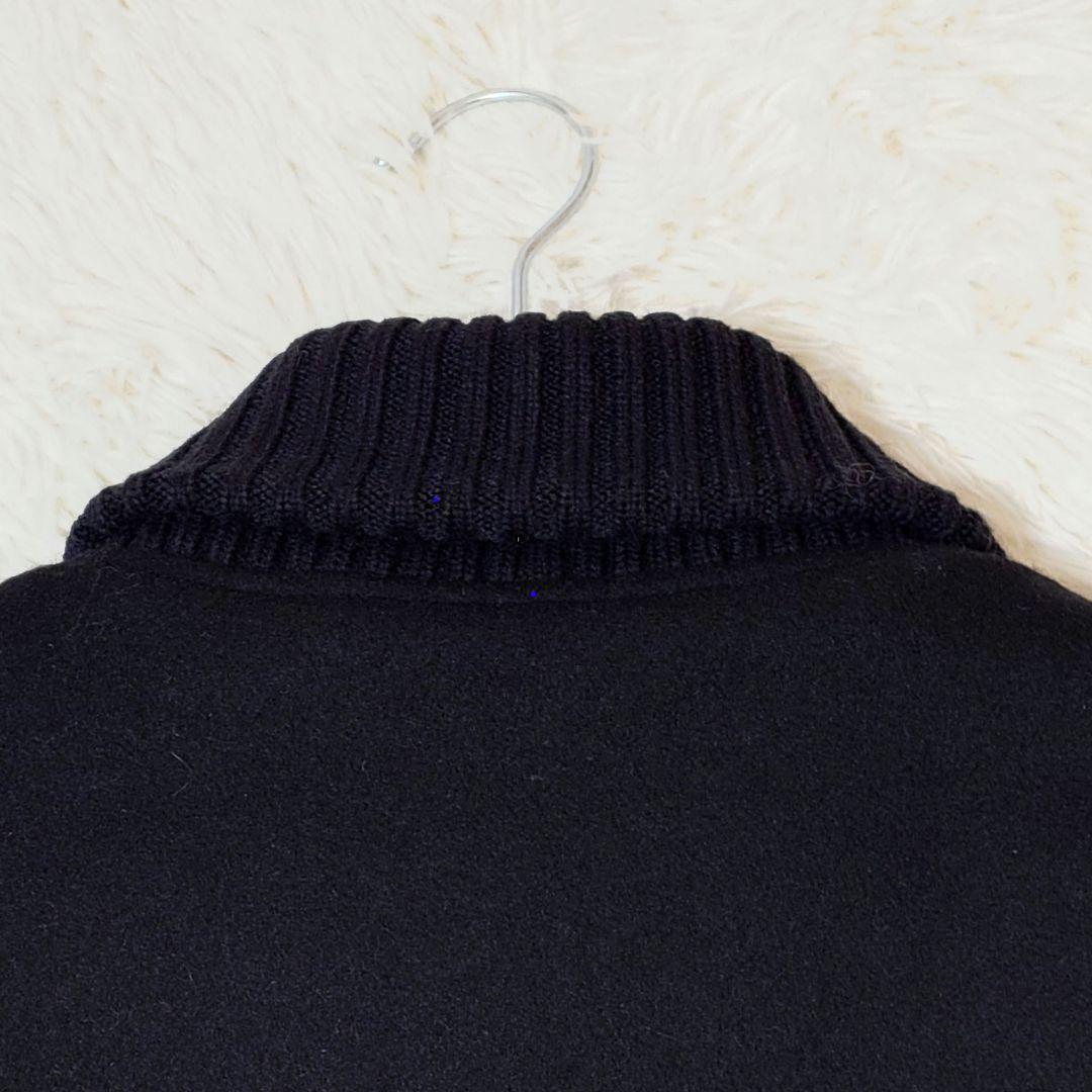 ☆新品☆ コードナンバーエイト【M】スタジャン 牛革 × ウール 黒 × 青