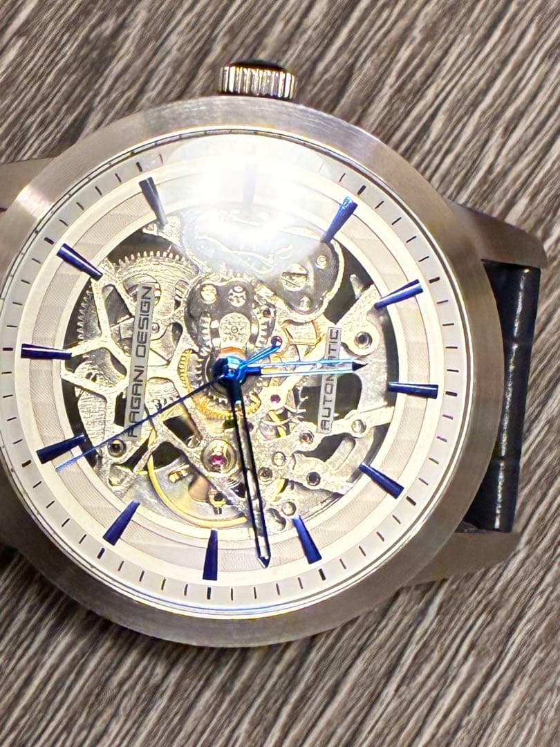 PAGANI DESIGN 高級自動巻腕時計 ブルー✖️シルバー