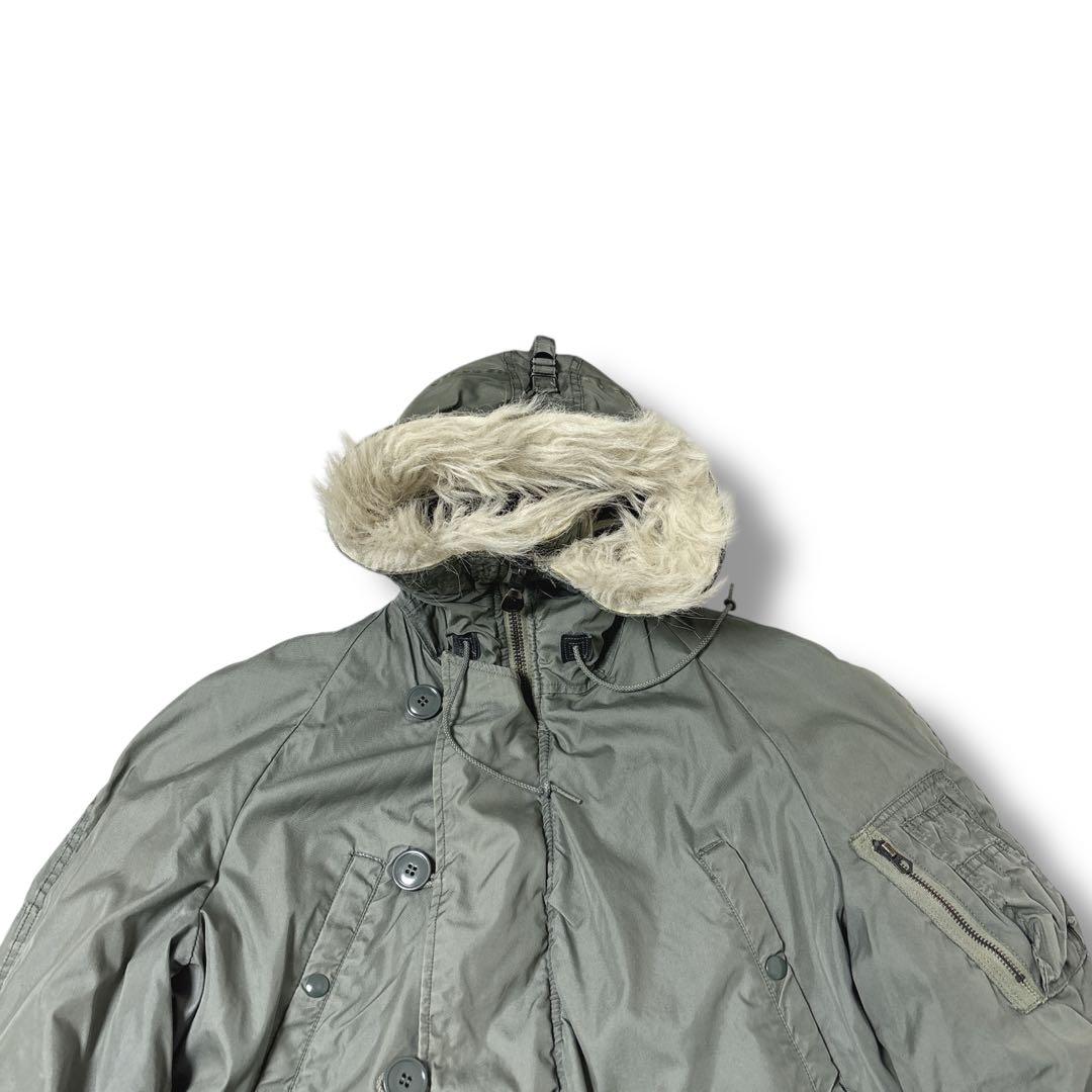 な*す様 80s 米軍実物　N3B フライトジャケットパーカー　セージグリーン