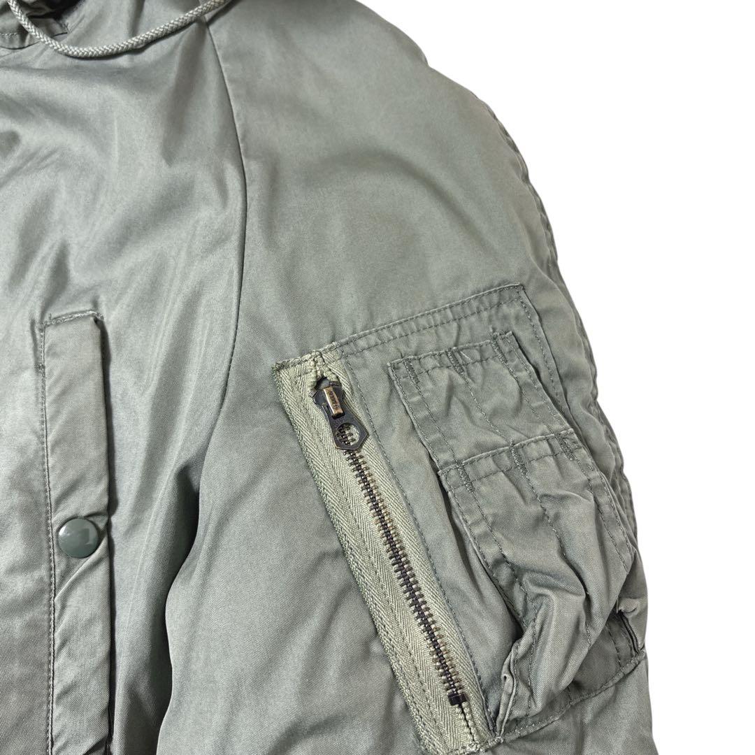 な*す様 80s 米軍実物　N3B フライトジャケットパーカー　セージグリーン