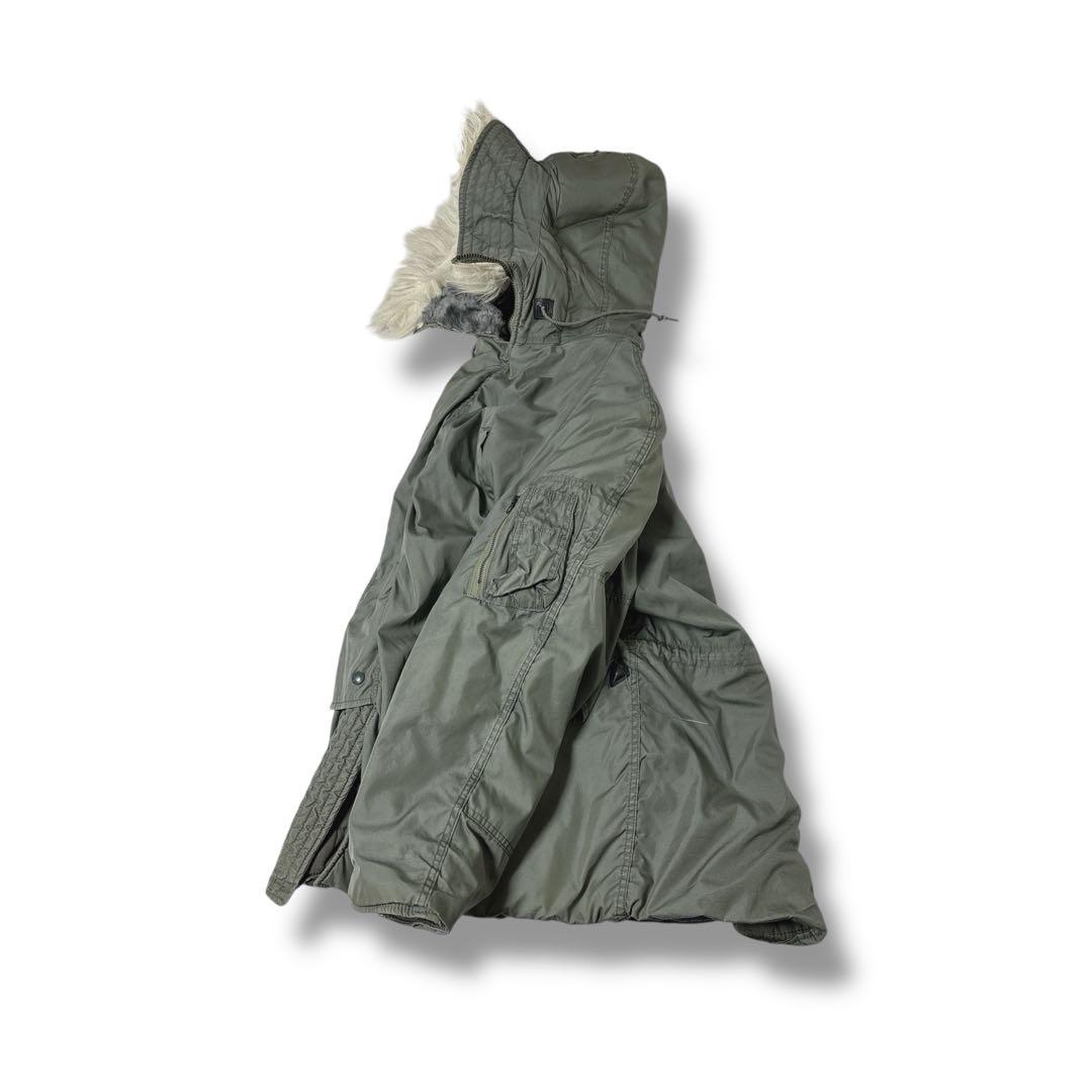な*す様 80s 米軍実物　N3B フライトジャケットパーカー　セージグリーン