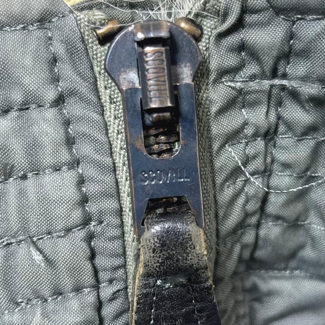 な*す様 80s 米軍実物　N3B フライトジャケットパーカー　セージグリーン