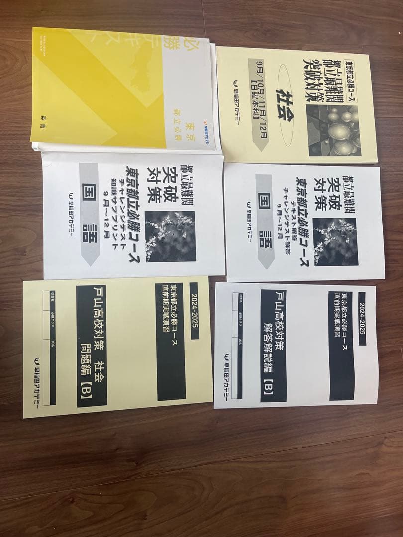 早稲田アカデミー難関都立高校受験参考書セット