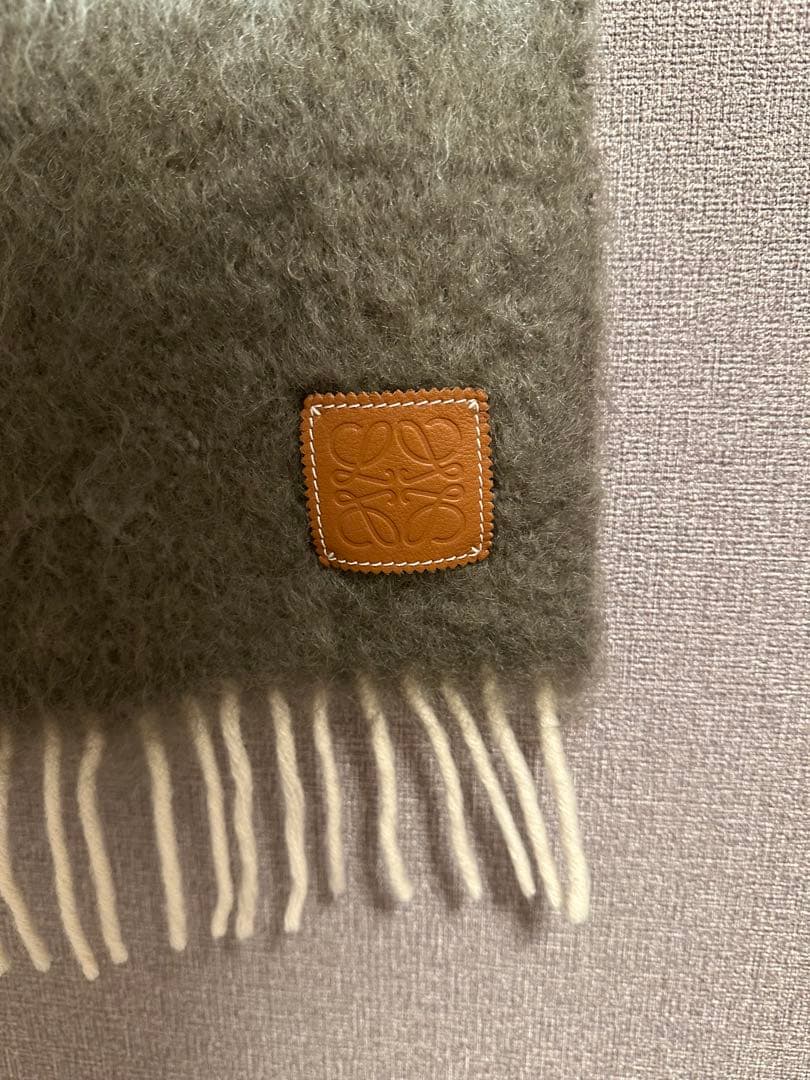 【美品】ロエベ　LOEWE モヘアウールマフラー　マルチカラー