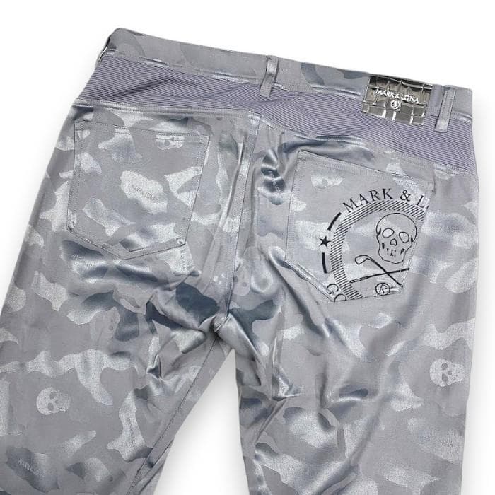 MARK & LONA ゴルフ カモフラ総柄 ロング パンツ 50 定価3.9万