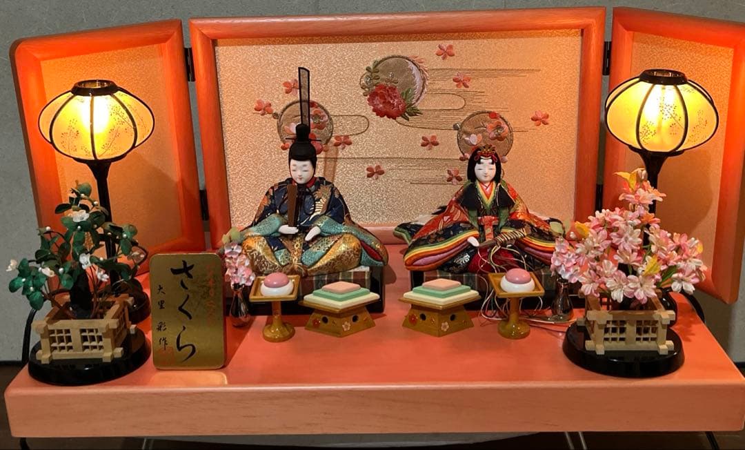 雛人形　木目込み　親王飾り