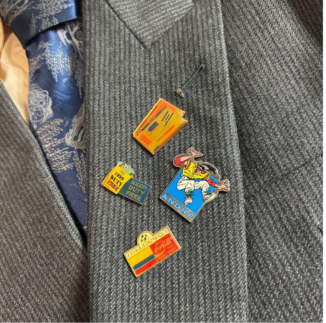 90s vintage レトロセットアップ スーツ ピンズ No.73